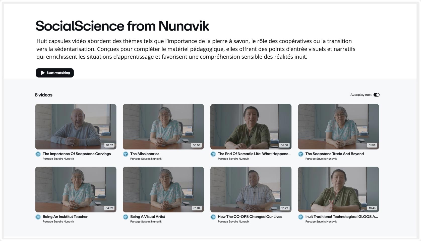 Vimeo: SocialScience from Nunavik